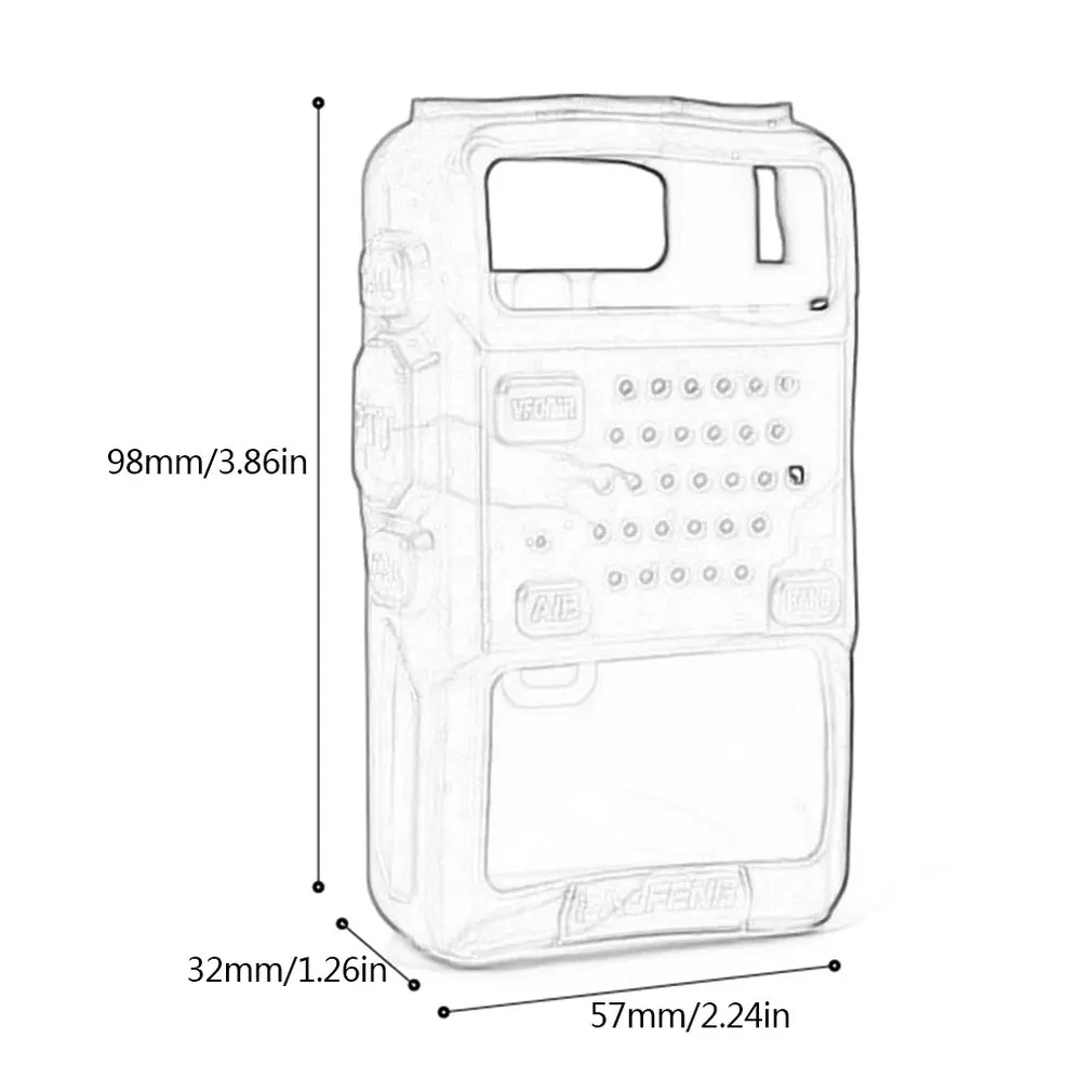 Bright Colors Soft Silicone Rubber Chic Walkie Talkie Case Holster Cover for Baofeng UV-5R/A/B/C/D |
