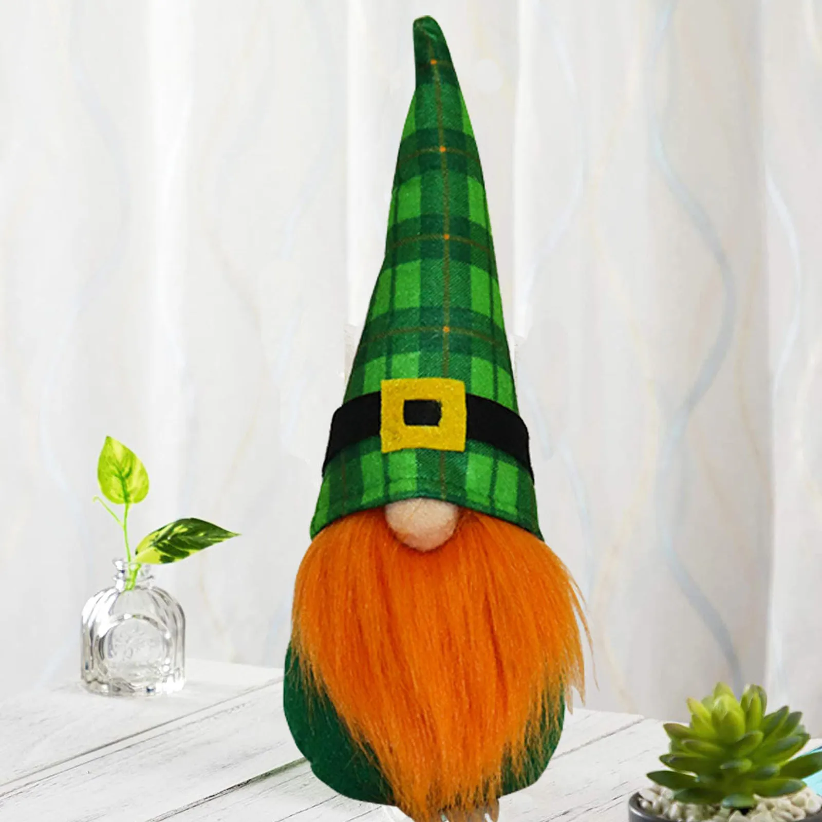 

A Gift Present St Patrick's Day Decorations Green Trefoil Cute Faceless Doll Support Wholesale And Dropshipping