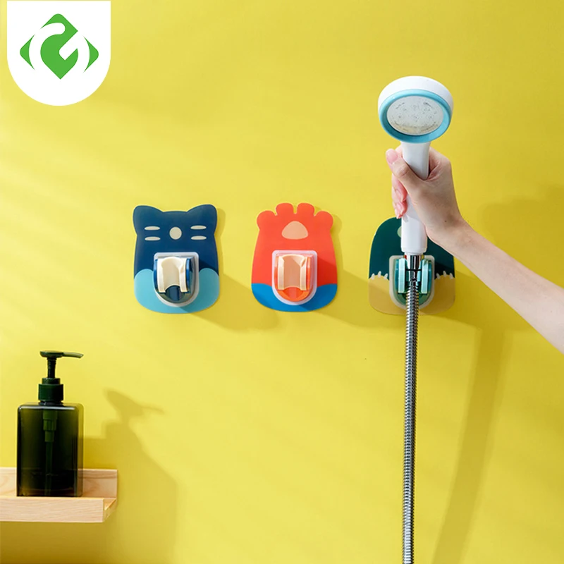 

New Shower Support Bathroom Wall Mount Perforated Fixed Base Punch Free Shower Head Holder Support Stand For Home Hotel