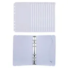 Прозрачные пластиковые карманы для связывания A5, A6, свободные пакеты с листьями, органайзер, бюджетная система конвертов, с прозрачной обложкой, папка для связывания, папка для листов A5