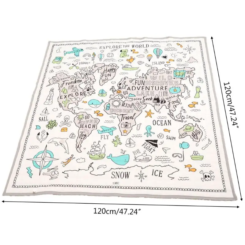 

Infant Adventure Pad Baby Crawling Blanket Cartoon Newborn Play Game Mat Toys for Children Kids Cotton Carpet Rugs Floor Mat