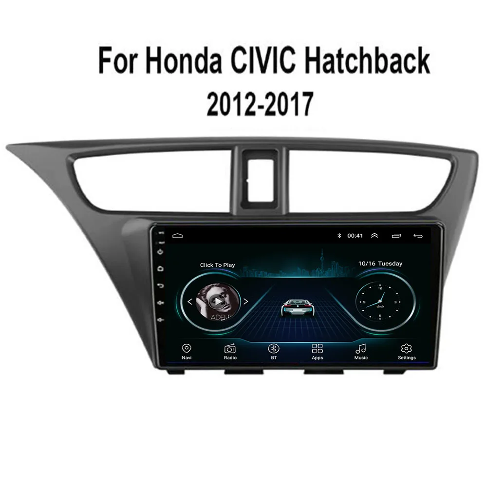 

For Honda Civic Hatchback 2012 - 2017 9 Inch 2 Din Android Car Radio Stereo GPS Navigation Multimedia Player Head Unit Autoradio