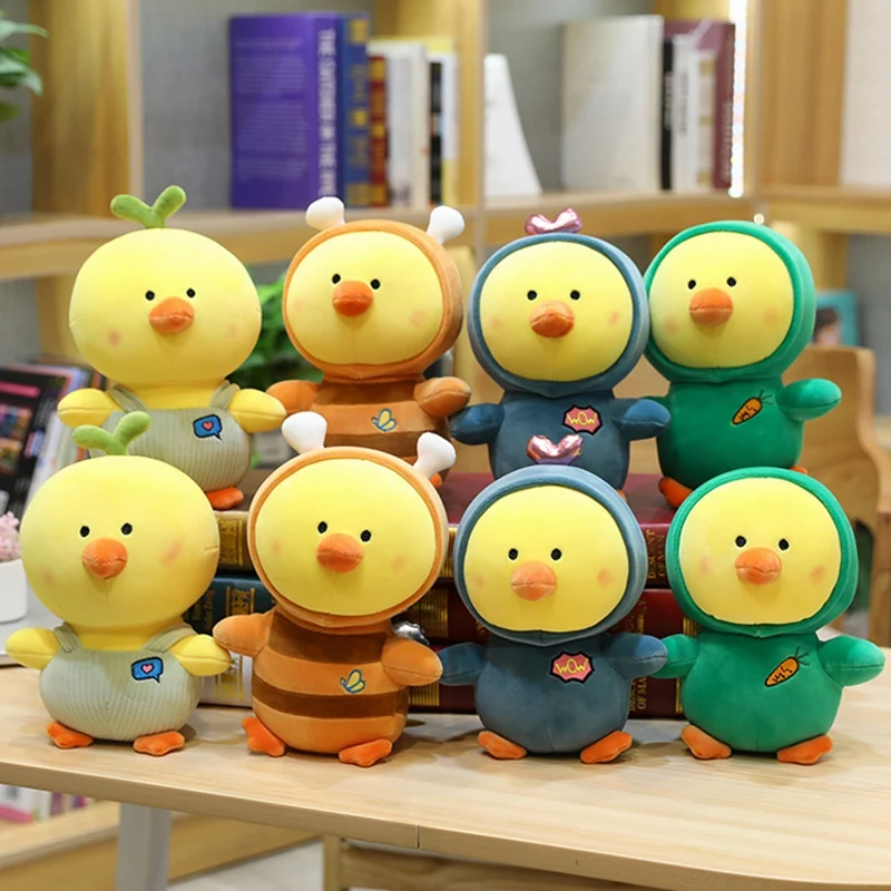 

25cm Cartoon Cute Chicken Cosplay Dinosaur Bee Plush Toys Soft Animals Doll Stuffed Baby Pillow For Kids Girls Children Gift