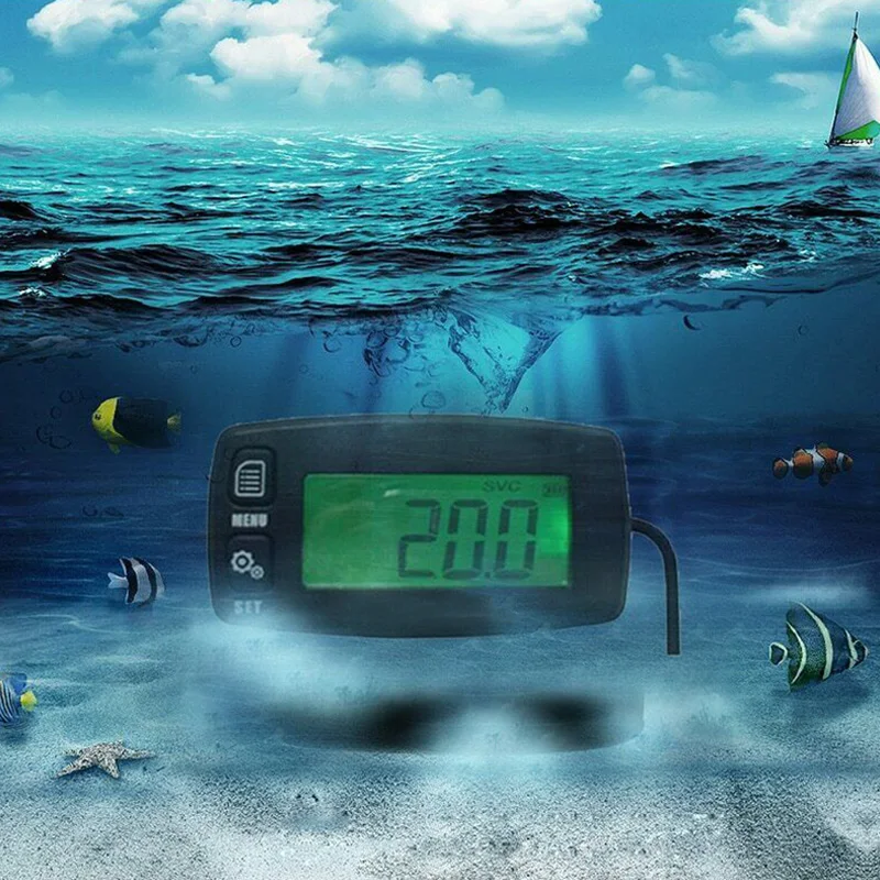 Водонепроницаемый тахометр с подсветкой Цифровой дисплей Счетчик часов для мотоцикла 2/4 тактный двигатель C44