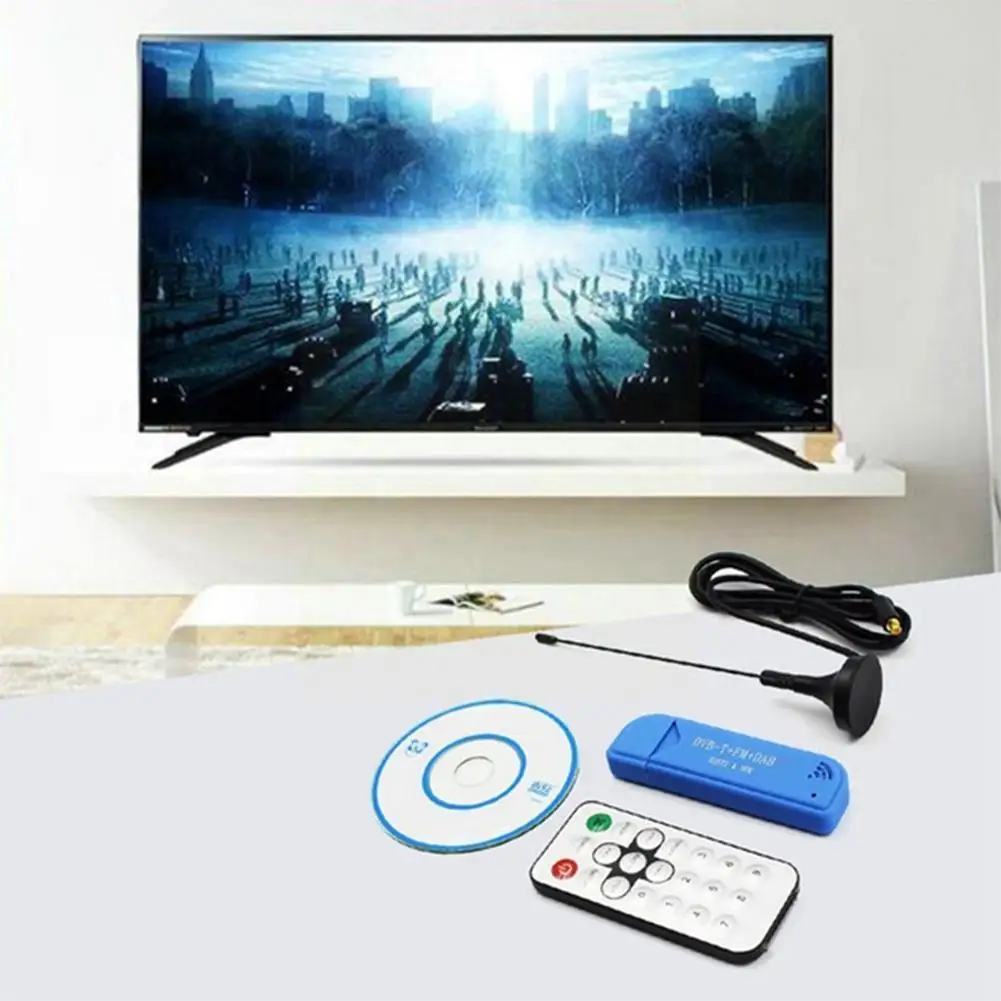 

1 Set USB 2.0 Digital DVB-T SDR+DAB+FM HDTV Video Equipment R820T2 TV TV Receiver Tuner RTL2832U Stick And Stick R7H8