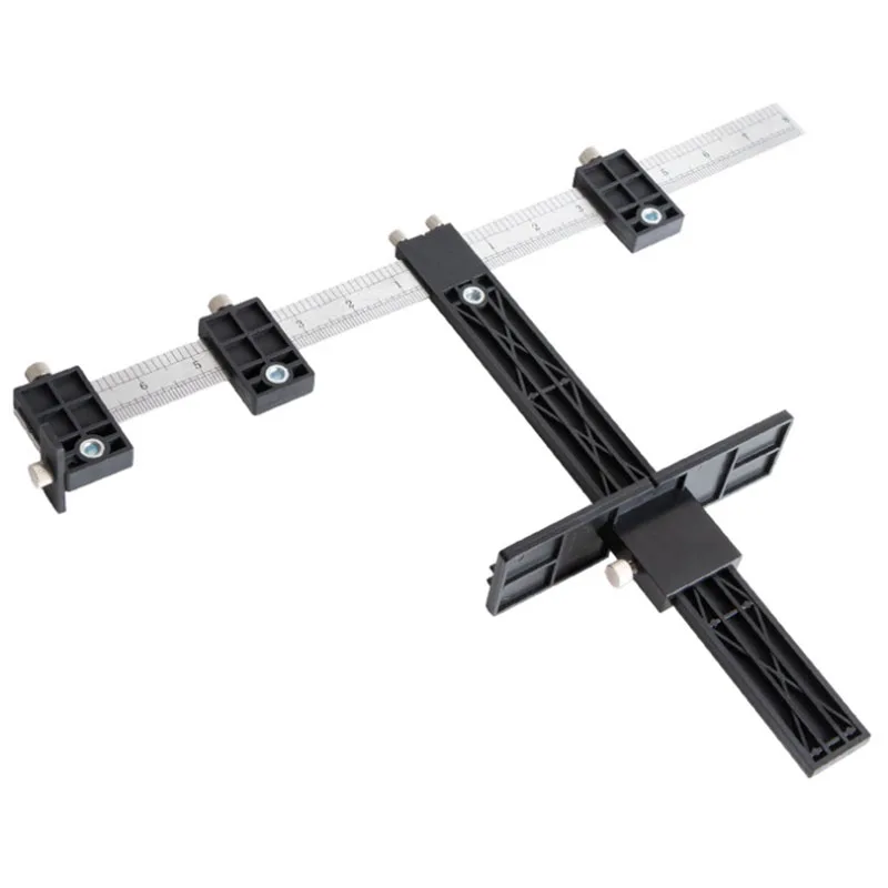 Adjustable Hole Punch Jig Tool Center Drill Bit Guide Set Hardware Locator Woodworking Wood Drilling Dowelling | Инструменты