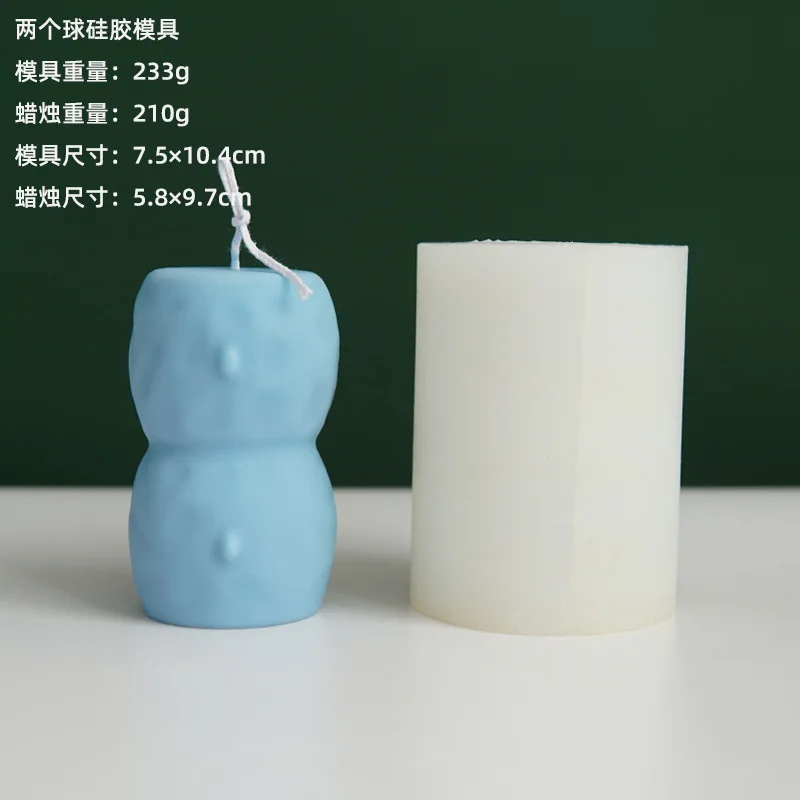 

New Candle Silicone Mold DIY Two Hemispheres Three-Dimensional Silicone Mold Aromatherapy Gypsum Mold Simple Modern Ins
