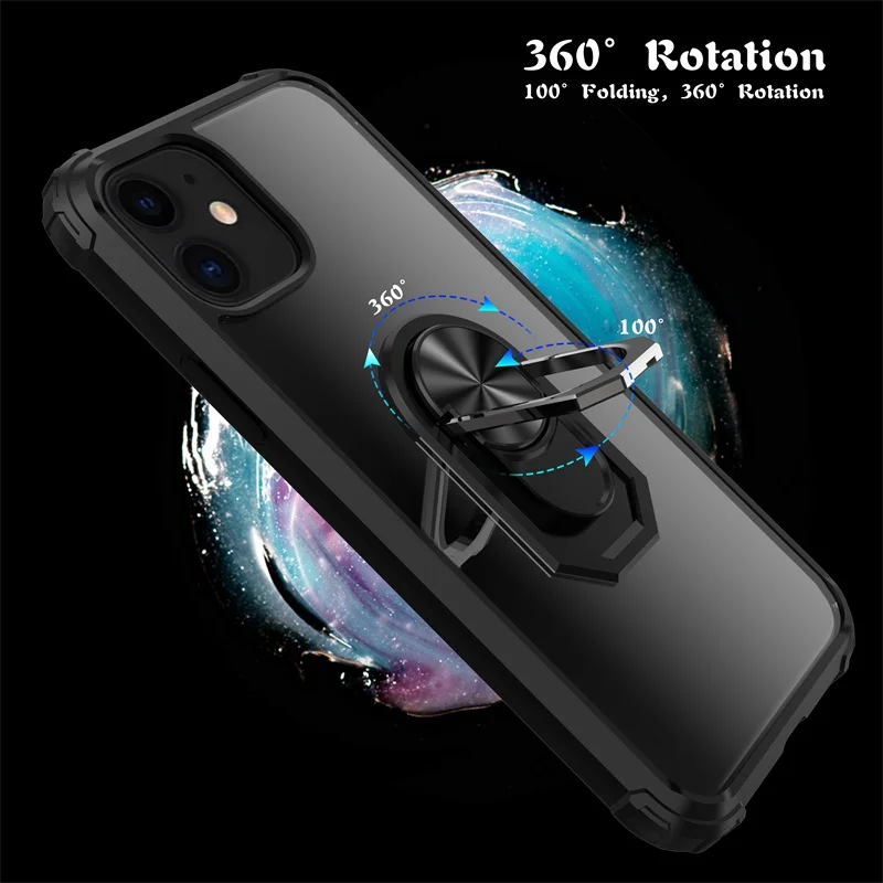 Для iPhone 11 Pro Max чехол PC+ кольцо из ТПУ магнетизм держатель четыре угла анти-падение прозрачный защитный чехол s для iPhone 11 Мода Coqu