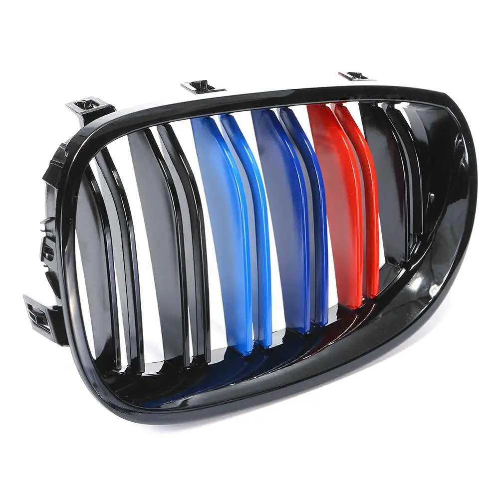 Автомобильный глянцевый черный M-Color Передняя решетка радиатора для 2003-2010 BMW E60 E61 5