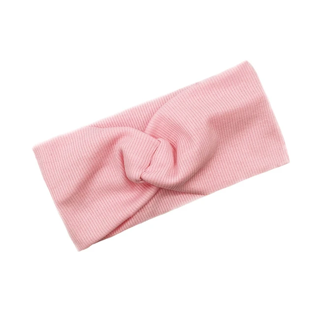 1 PCS Spring Summer Solid Color Baby Headband Girls Twisted Knotted Soft Elastic Baby Girl Headbands Hair Accessories Large Size 4