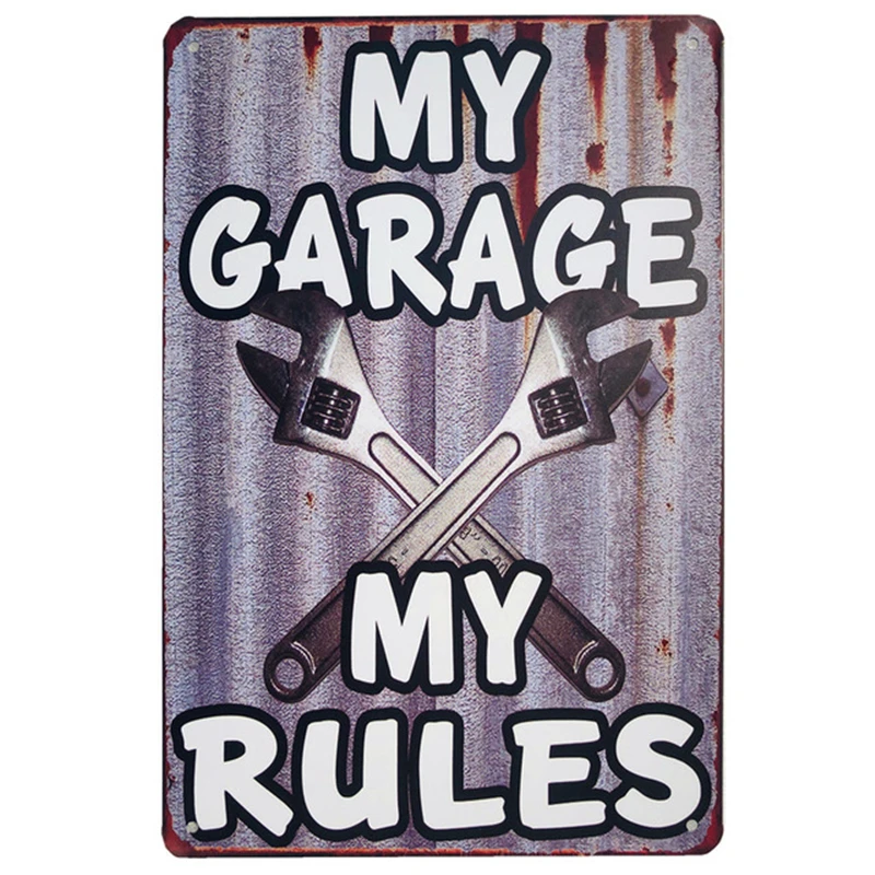 

Dad's Garage Motor Car Wrench Poster Pin Up Wall Decor Retro Classic Tin Sign Decorative Tin Plaque Poster Metal Iron Painting