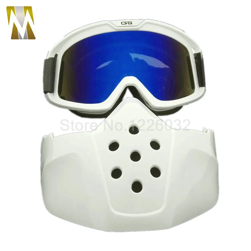 Мотоциклетная маска с синими линзами защитные очки для мотокросса шлем лица