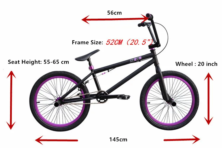 Бренд BMX велосипед 20 дюймов колесо 52 см рама Производительность велосипед уличный лимит трюк действие велосипед