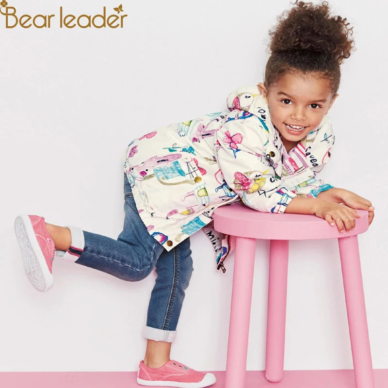 Bear Leader/верхняя одежда Пальто Новая зимняя с сумкой Утепленное детское хлопковое