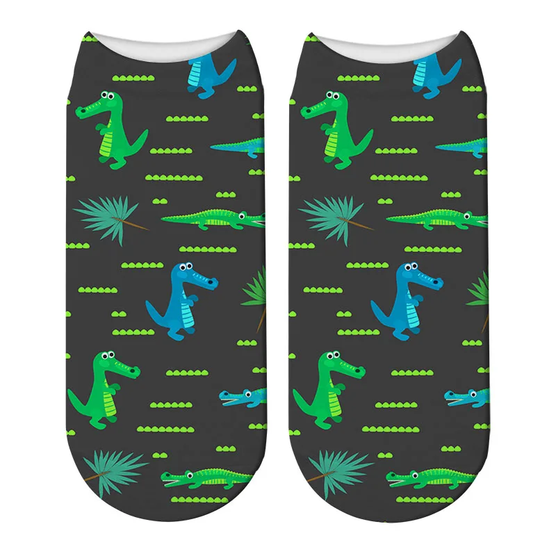 Модный рисунок животных из мультфильмов короткие носки женские Харадзюку милый