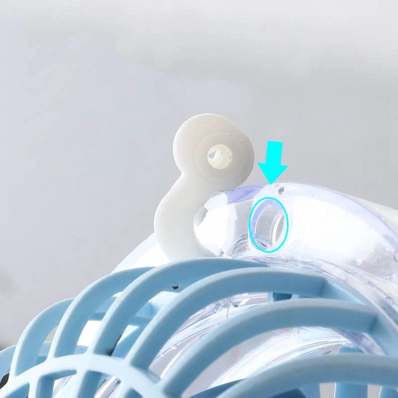 

360 degree Portable Clip USB Fan with Humidifer Air Purifier Rechargeable Desktop Mini Fans 3 Speed Super Mute