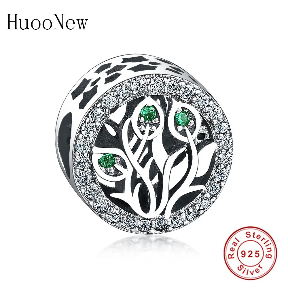 HuooNew подходит для оригинального Pandora Амулеты Браслет с подвесками 925 пробы