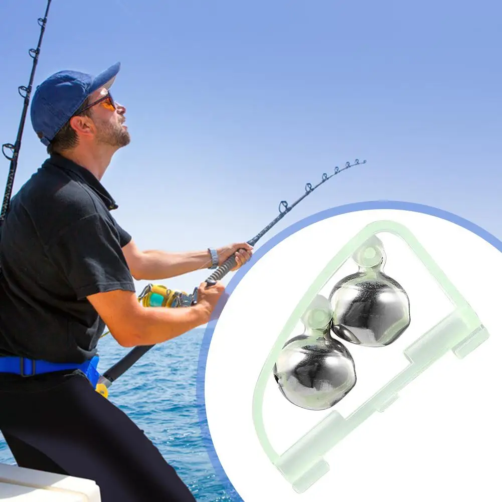 Флуоресцентная рыболовная удочка с двумя колокольчиками сигнализатор поклевки