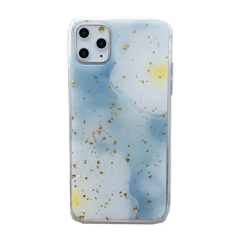 

Watercolor fresh blue flower mobile phone case for iPhone11 12Pro Max mini X XS XR XSMax 8 76PluS anti-drop protection back case