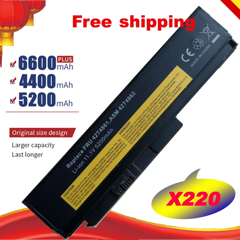Оптовая продажа новый 6-ячеечный Аккумулятор для ноутбука LENOVO ThinkPad X220 X220i серии