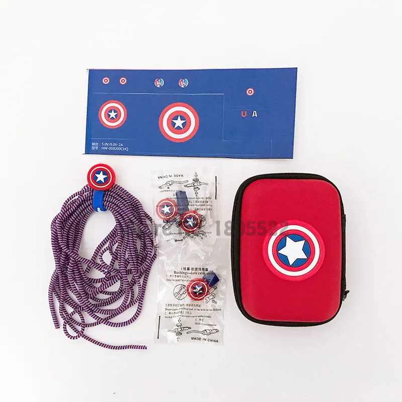 Чехол для наушников Disney с анимацией защитный чехол кабеля USB-стикер зарядки