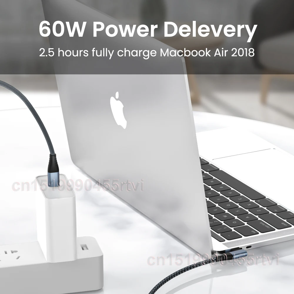 Кабель зарядный PD 60 Вт USB Type C на 3 А 90 градусов | Мобильные телефоны и аксессуары