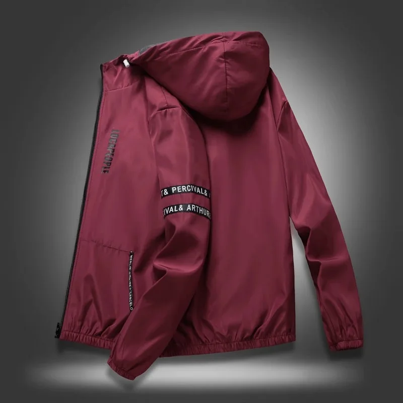 2020 Men Jacket Spring Autumn Fashion Brand Coats Male Casual Baseball Bomber Solid Hooded Loose Coat Plus size 4XL | Мужская одежда