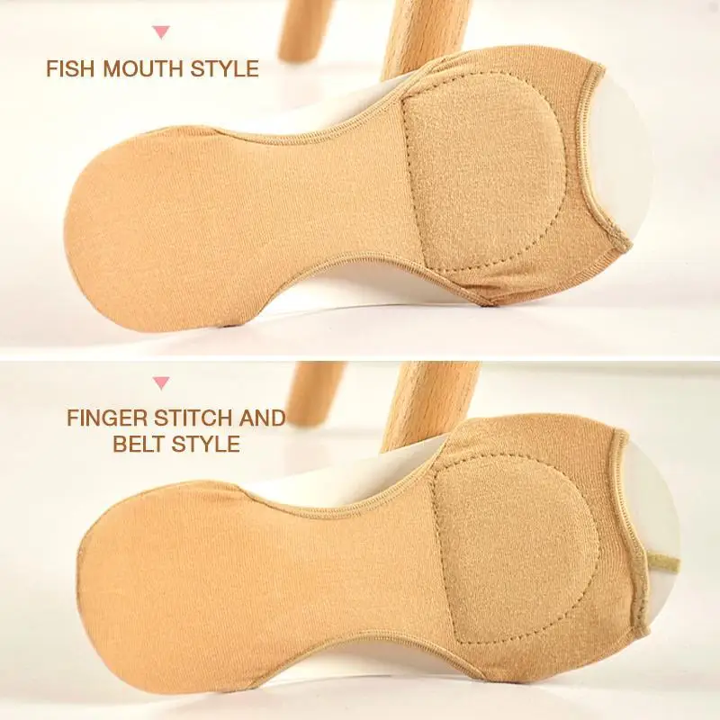 Невидимые носки лодочки с рыбьим ртом 2 шт. повседневные Хлопковые