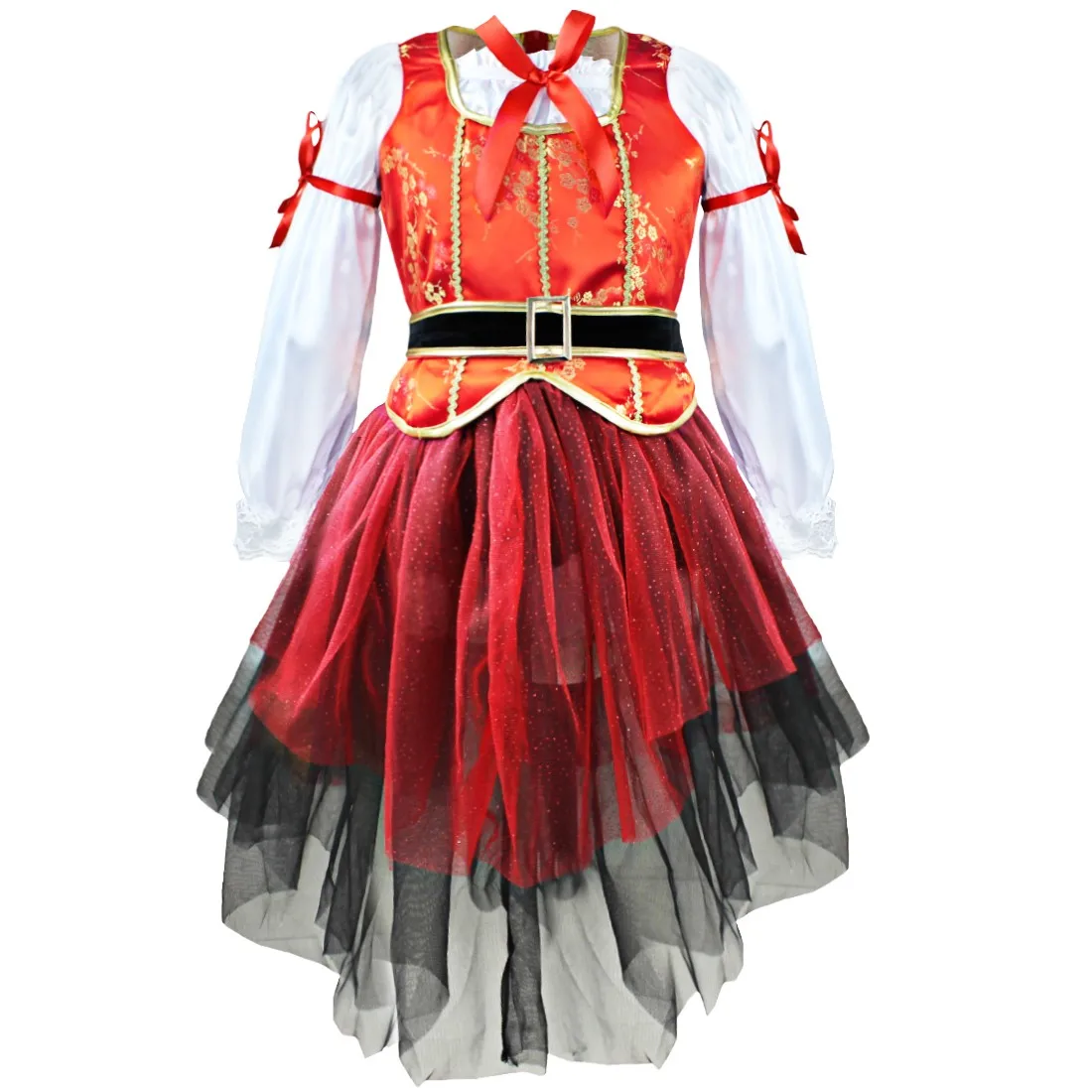 

Kids Girls Halloween Cosplay Costume Dress Party Outfits Tops Paired with Skirt and Hat for Themed Fancy Party Carnival Roleplay