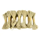 12 шт. 10m разноцветный пеньковая веревка из натурального джута канат джутовый Шнур Упаковка для свадебного подарка шнуры ленты нить для домашнего декора сделай сам