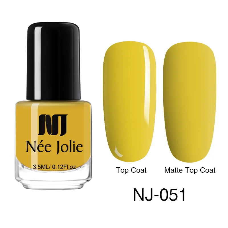 3.5ml NJ-051 Матовый лак для ногтей NEE JOLIE Effetc, черный чистый цвет, розовый лак для ногтей, масляной лак, лак для ногтей, лак для ногтей - Цвет: 3.5ml NJ-051