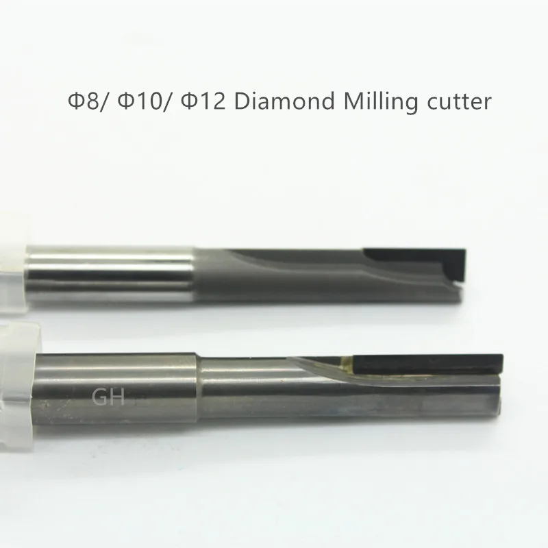 Алмазный Фрезерный резак 6 мм 8 10 фрезы с 2 канавками прямым концом для фрезерного