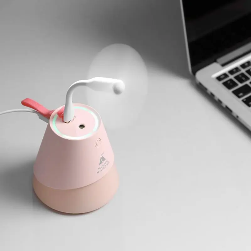 Мини-увлажнитель воздуха в форме айсберга с USB вентиляторной лампой