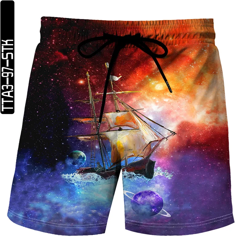 

Summer 3D men/women shorts beach pants casual shorts drawstring shorts Running sweatpants pants ferry 4-16 new Style