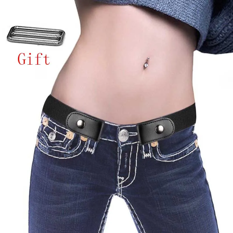 

Buckle-Free Belt For Jean Pants,Dresses,No Buckle Stretch Elastic Waist Belt For Women/Men,No Bulge,No Hassle Waist Belt