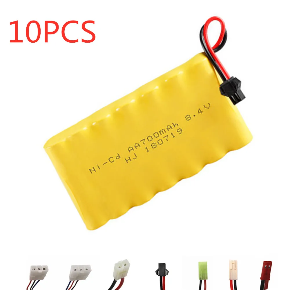 

8,4 v 700mah NiCD Батарея для Rc игрушечного автомобиля лодки танки поезда робот-пистолет Ni-CD батарея AA 8,4 v 700mah Аккумулятор 10 шт для rc лодки