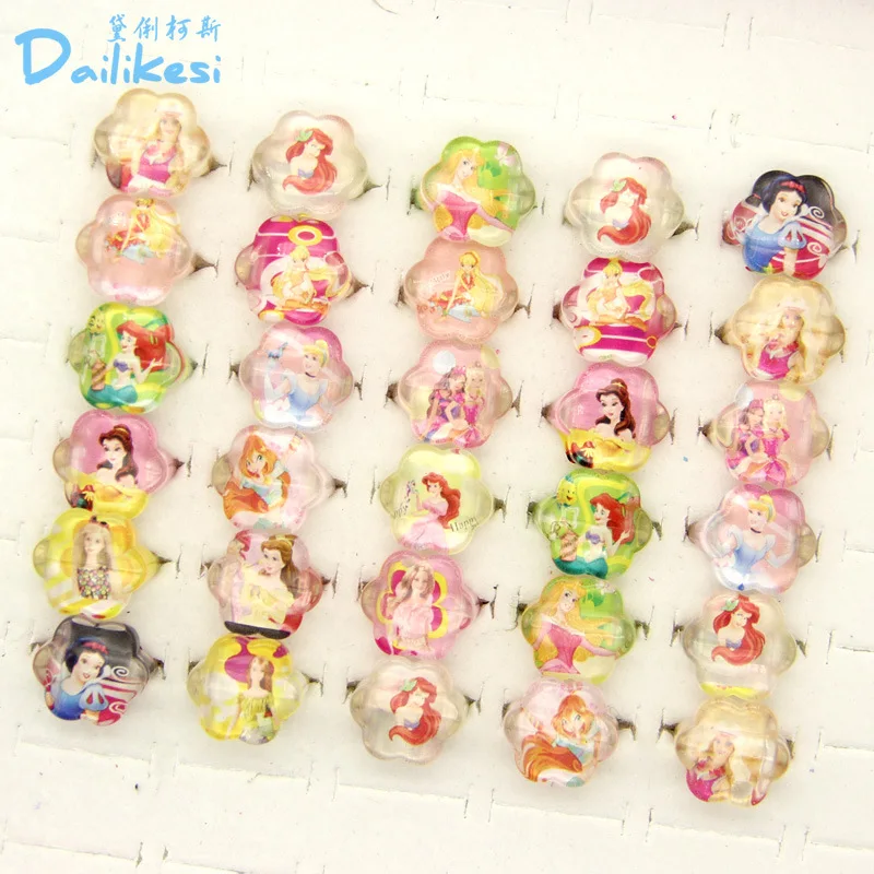 5 шт./лот детское кольцо из мультфильма Принцесса Диснея аксессуары для девочек