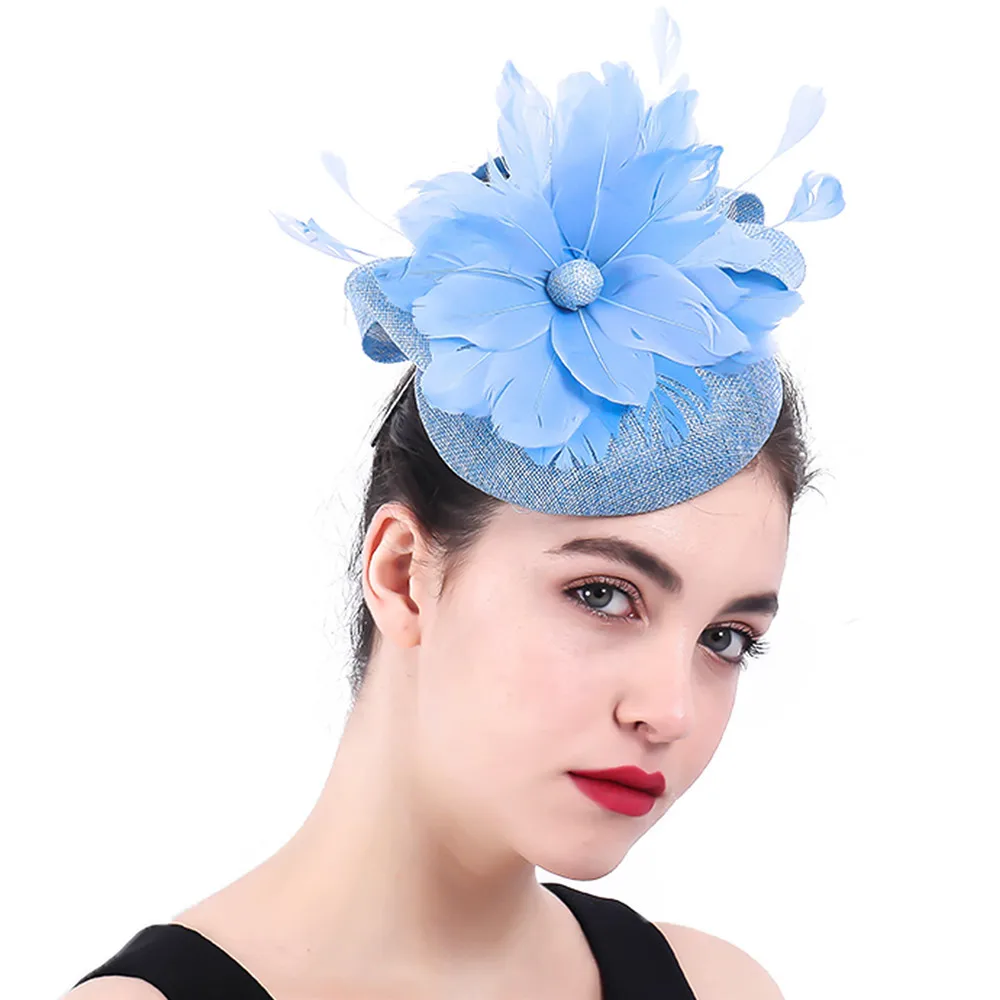 Смарагдово-зеленый свадебный фасцинатор с зажимом для волос, головной убор федора с пером для женщин, пиллбокс шляпка для вечеринки, аксессуары для платья