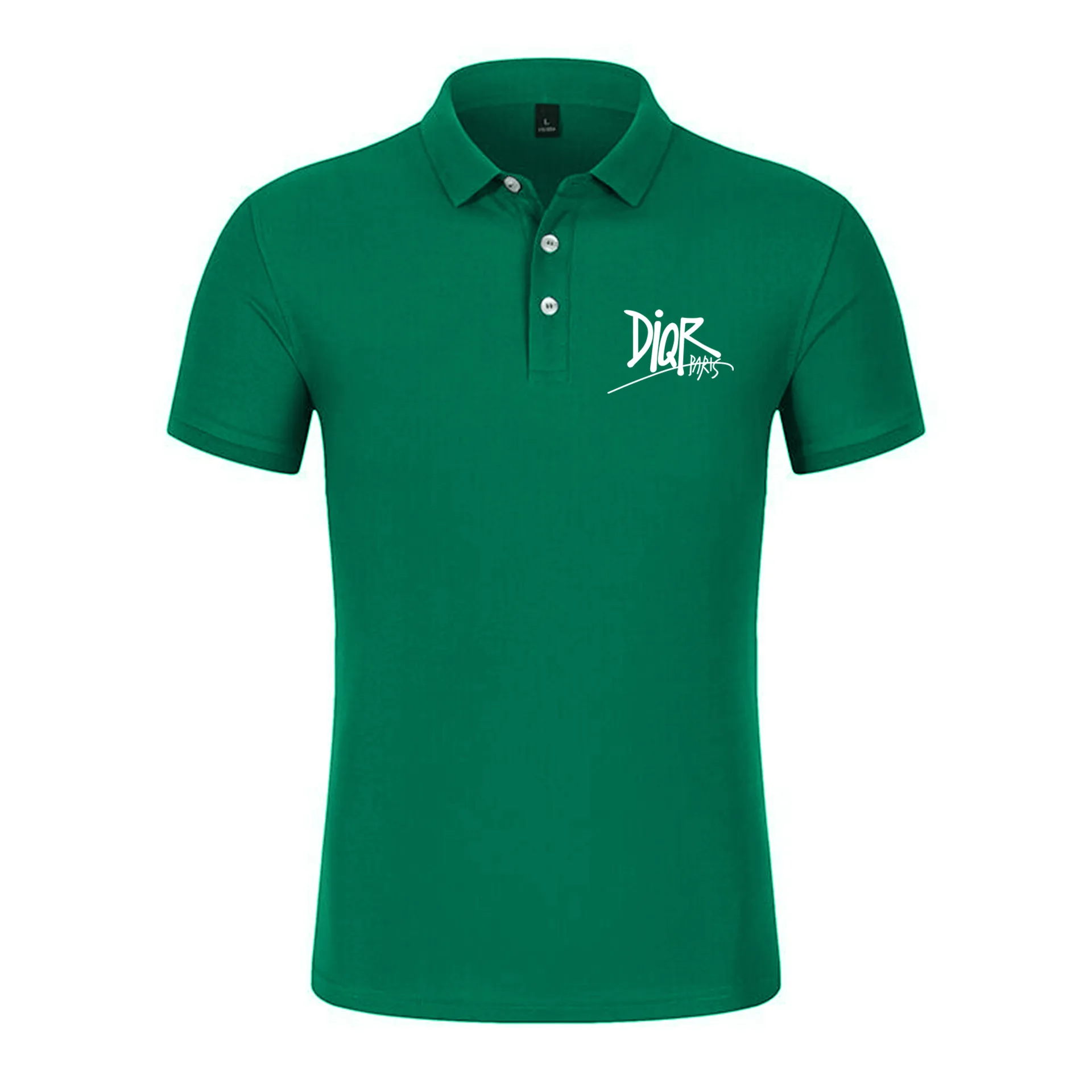 

Summer men's brand printed polo shirt, high-end business leisure sports personality short sleeve, fashion Lapel breathable top
