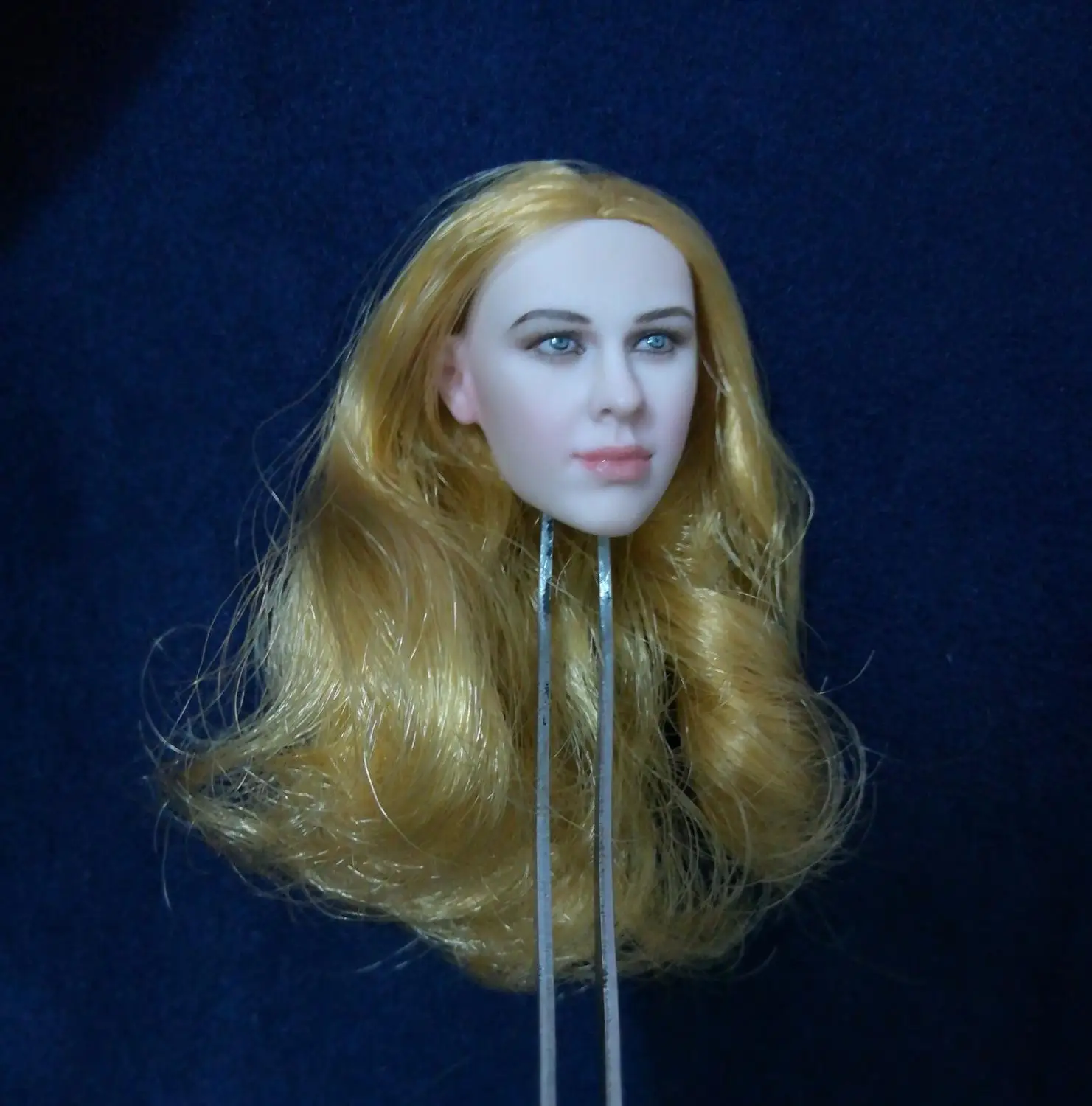 1/6 кудрявые светлые волосы европейская женская голова на 12 дюймов фигурки