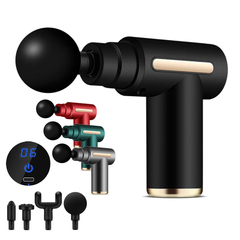 

Mini USB Long Life Battery Massage Fascia Gun Sport Muscle Massage Body Relaxation Pain Relief Slimming Shaping With LCD Display