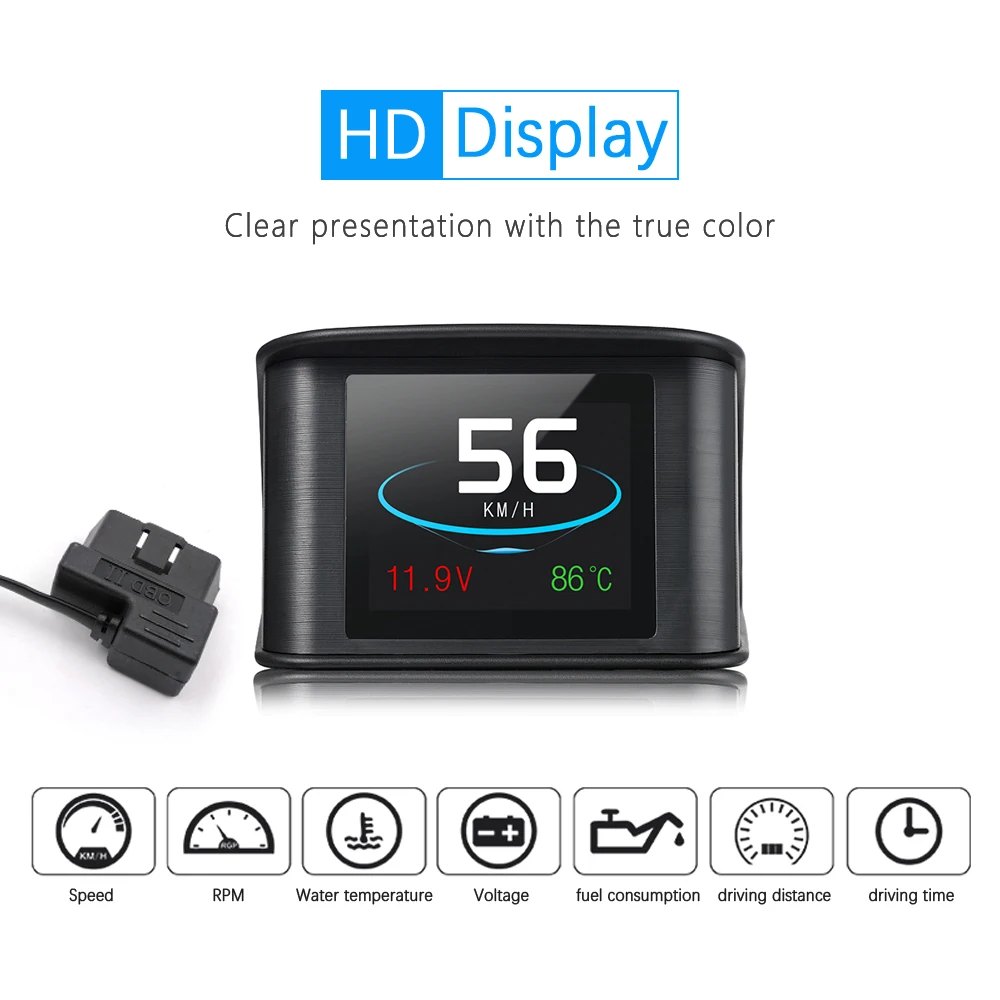 Дисплей HUD P10 Автомобильный GPS OBD OBD2 диагностический инструмент проектор цифровой