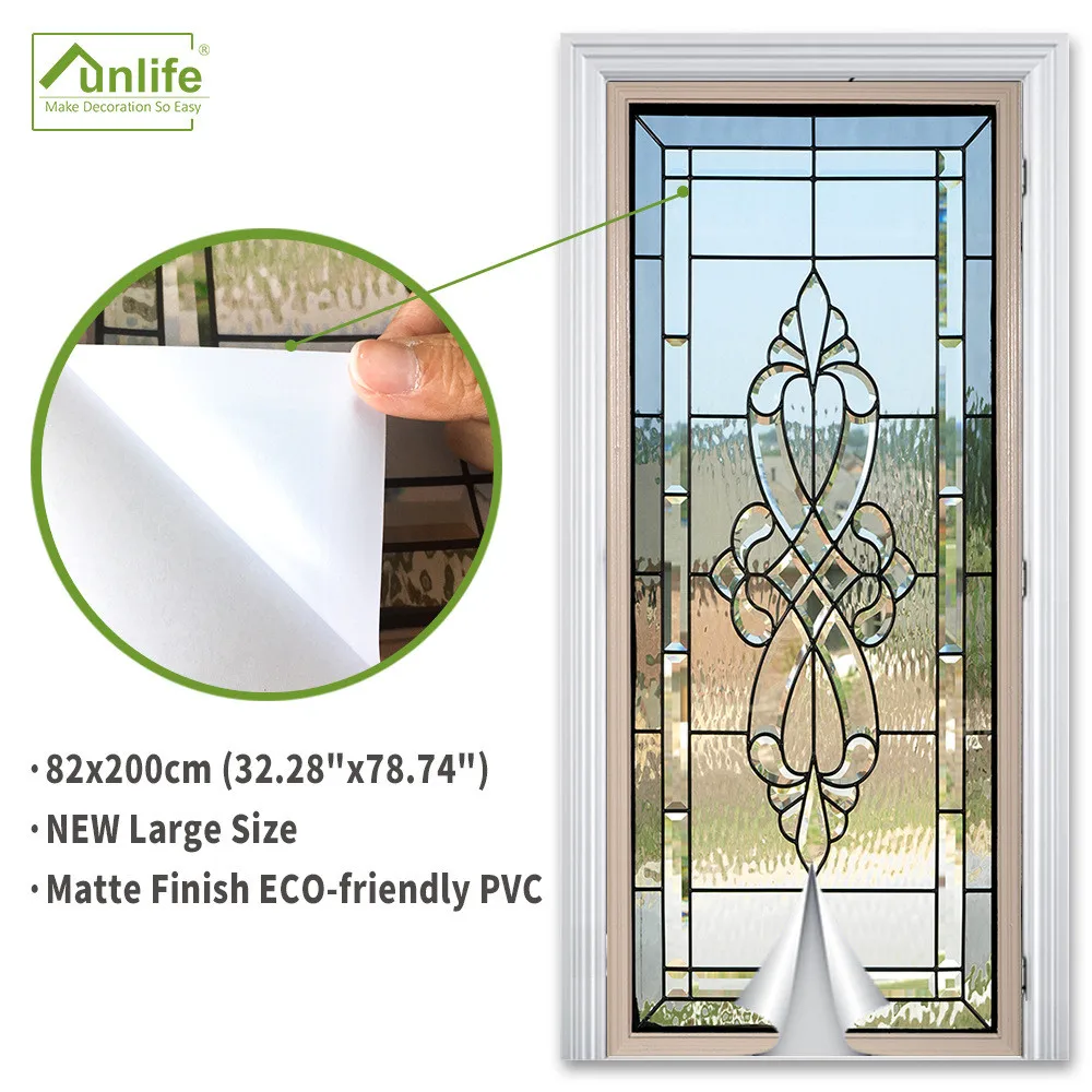 Витражный плакат с имитацией наклейки для стеклянных дверей водонепроницаемый