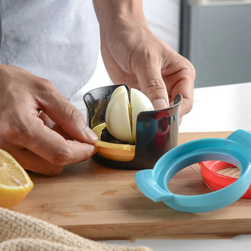 

3 In1 ABS Egg Slicer Cutter Multifunctional Egg Sectioner Cutter Egg Cutting Pine Flower Cutting Kitchen Tools Egg Cutter