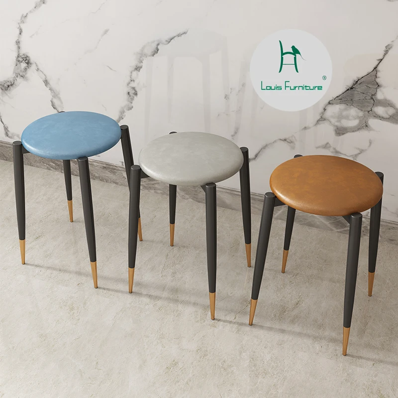 

Louis Fashion Stools & Ottoma Fashion creative living room small home high stool simple soft table bench adult