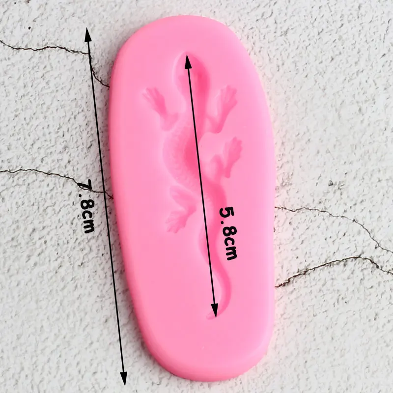 Гибкая силиконовая форма Gecko в виде ящерицы полимерная глина конфеты помадка