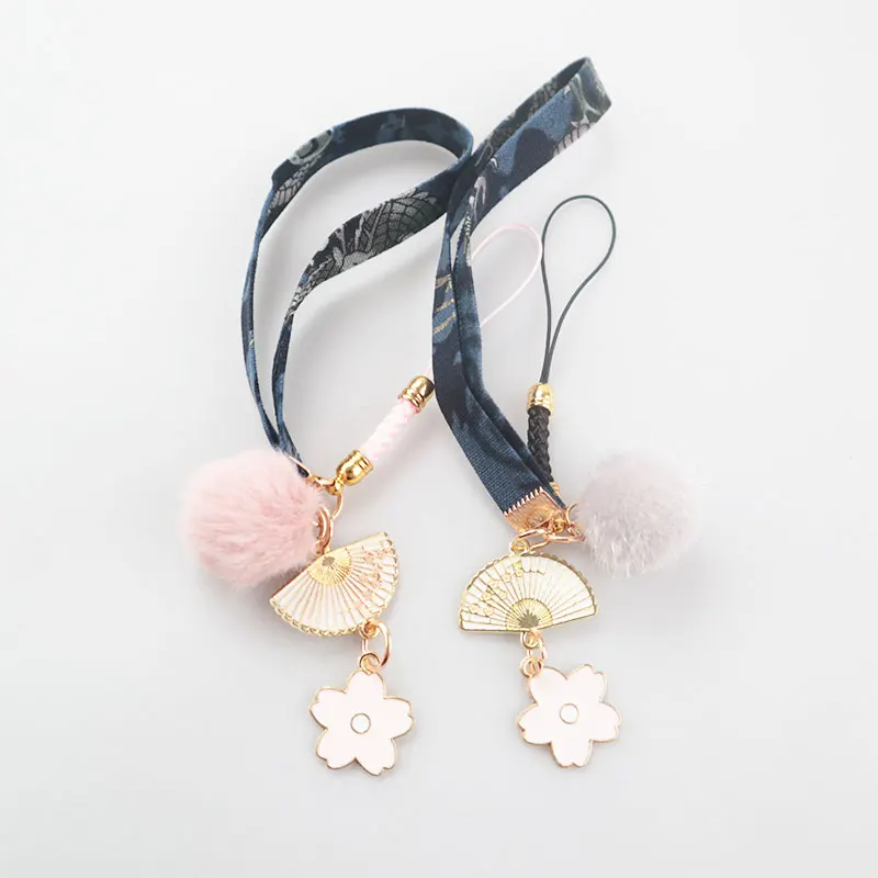

Phone Straps Cute Japanese Key Mobile Phone Lanyard Girl Heart New Year Gift Transfer Bag Ornaments Landyard for Key