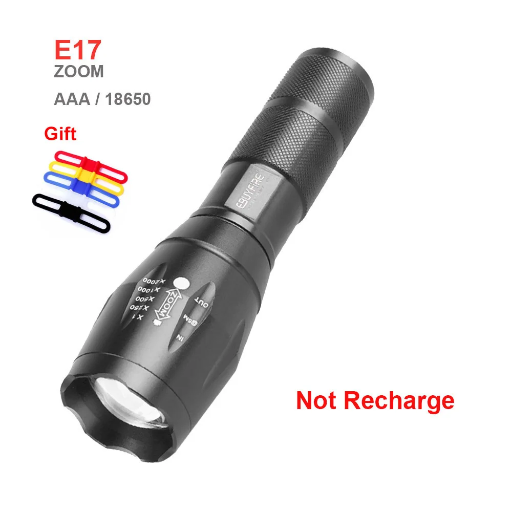USB флэш-светильник перезаряжаемый XM-L T6 светодиодный 3800lm AAA фонарь светильник 500 м масштабируемый 18650 водонепроницаемый светильник s - Испускаемый цвет: SET A E17