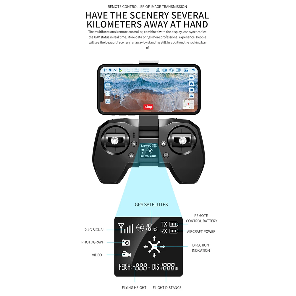 

XS818 GPS Drone 4K Camera HD FPV Drones 5G Wifi Optical Flow Foldable Rc Quadcopter Professional Drone Toys For Children Adults