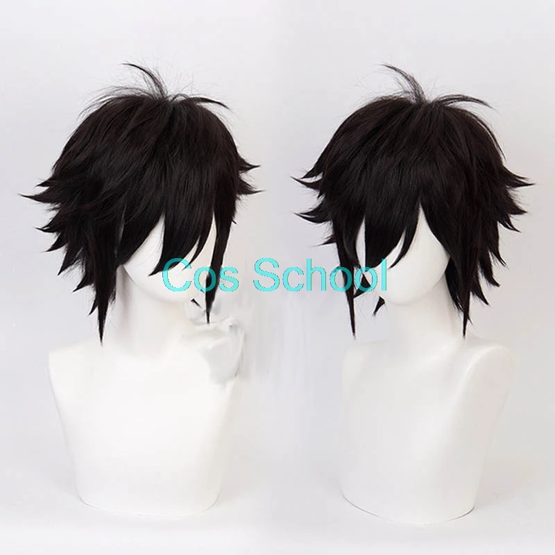 Cos School Ryuguin Seiya парики Kono Yuusha ga Ore Tueee Kuse ni Shinchou Sugiru Косплей аниме черные короткие